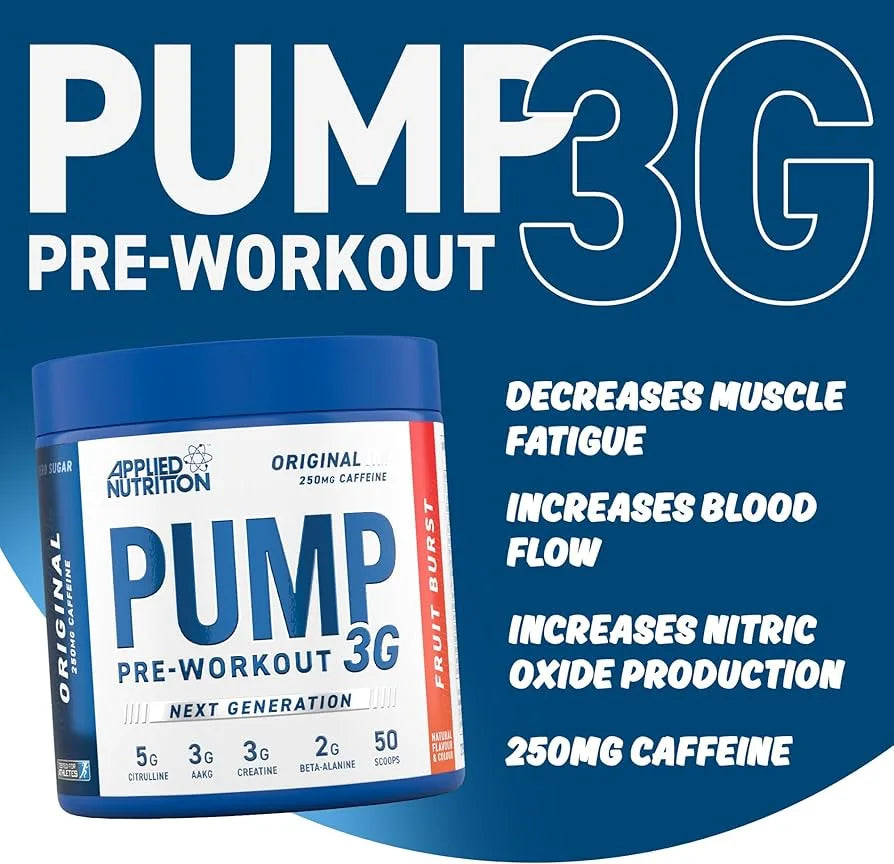 Applied Nutration Pump 3G - Pre Workout with Caffeine 375g | 50 Scoops
