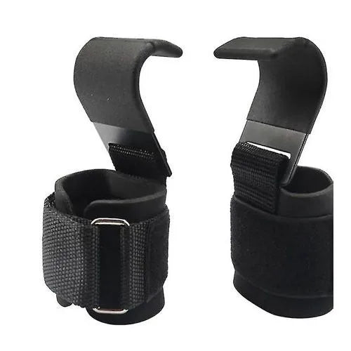 Weight Lifting Hooks (Pair) - Heavy Duty Lifting Wrist Straps, Hand Grip Support for Pull Day Workouts