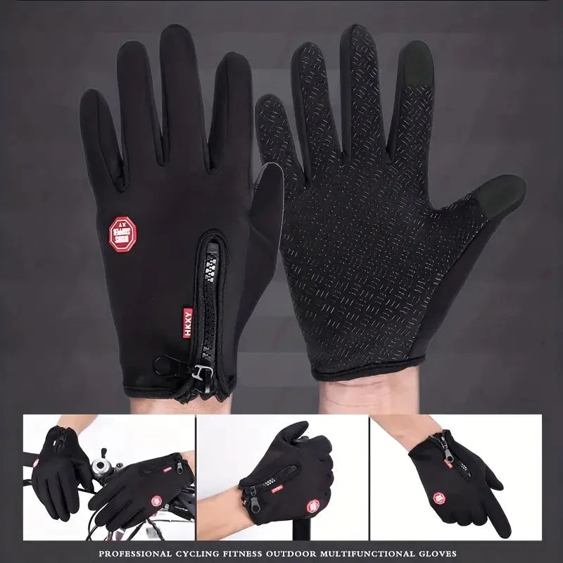Waterproof Gloves,Outdoor Comfort Gym Gloves Black