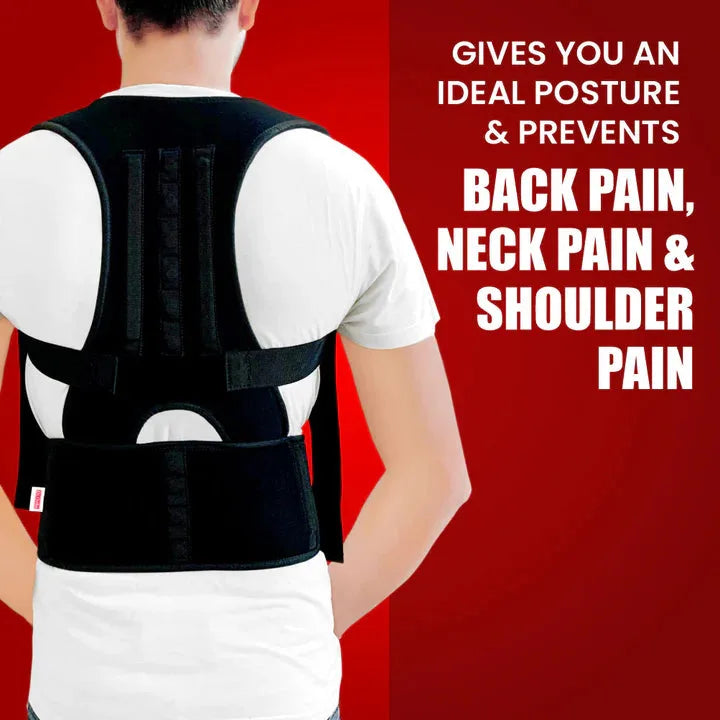 Adjustable Magnetic Posture Back Support Corrector Belt Band Belt Brace Shoulder Lumbar Strap Pain Relief Posture Waist Trimmer