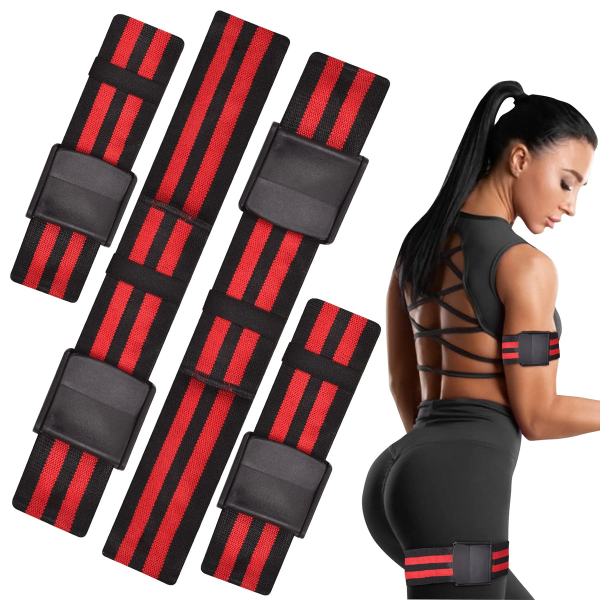 Blood Flow Restriction Bands (BFR) for Arms,Legs Occlusion Training, Gym & Workout