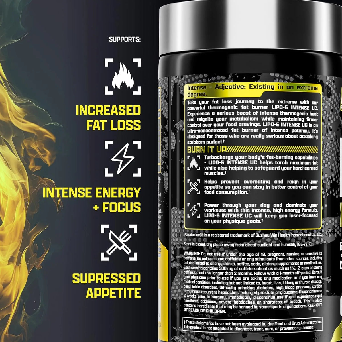 Nutrex Research Lipo6 Black Intense Ultra Concentrate Thermogenic Fatburner 60 Capsules 60 Servings