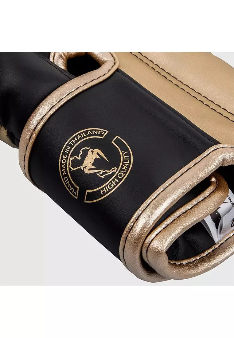 Venum Elite Boxing Gloves - Black/Gold 14 OZ