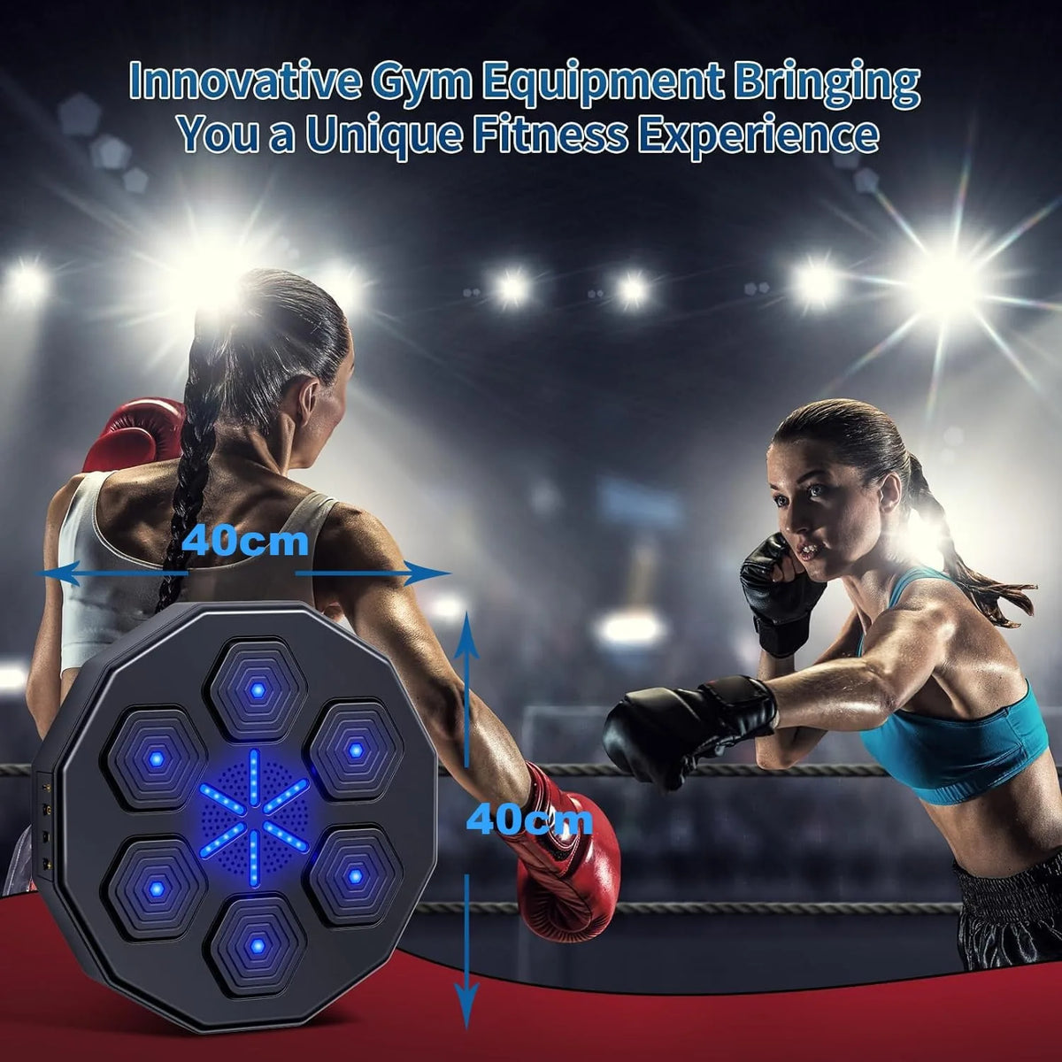 Bluetooth Music Boxing Machine, Electronic Intelligent Wall-Mounted Boxing Target with Gloves