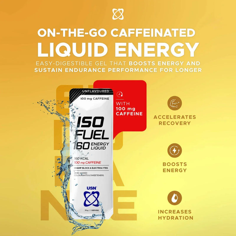 USN Isofuel 160 Energy Liquid Unflavoured 100mg Caffeine