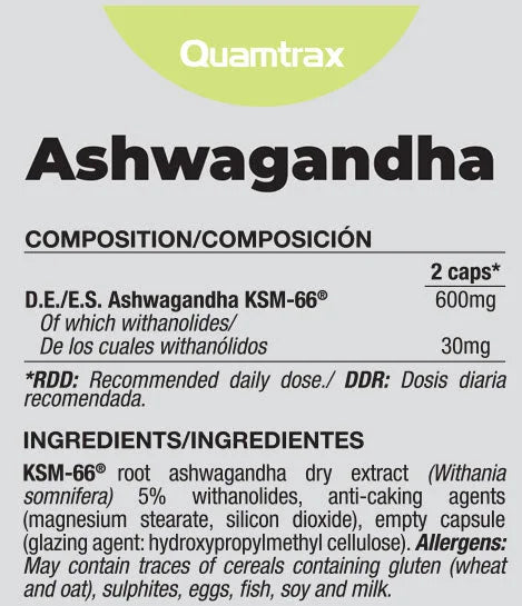 Quamtrax Ashwagandha 60 capsules