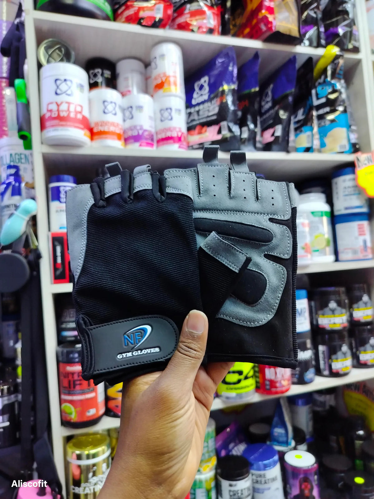 NF Gym With Grip Green Grey