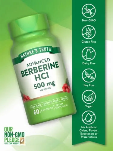 Nature's Truth Berberine Hcl 500 mg 60Capsues