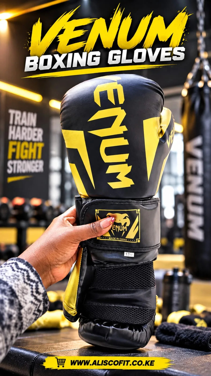 Venum Boxing Gloves 8 OZ Black & Gold