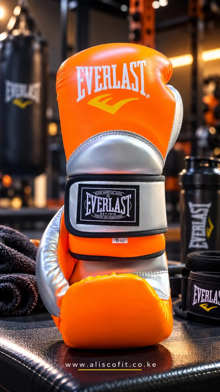 Everlast Boxing Gloves 6 0Z Orange