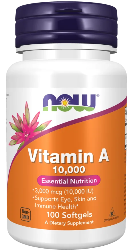 Now Vitamin A 10,000 100Softgels
