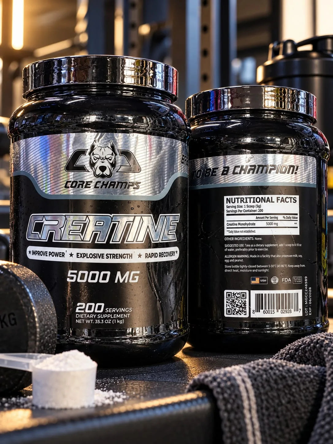 Core Champs Creatine 1Kg 200Servings 500Mg