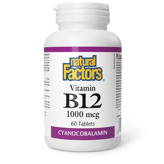 Natural Factors Vitamin B12 Cyanocobalamin 250mcg
