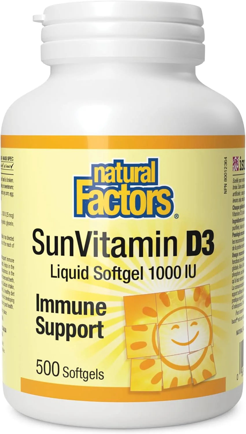 Natural Factors  SunVitamin D3 Softgels1000 IU