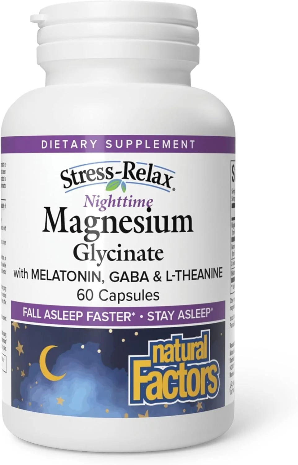 Natural Factors Stress-Relax Nighttime Magnesium GLYCINATE, 120g