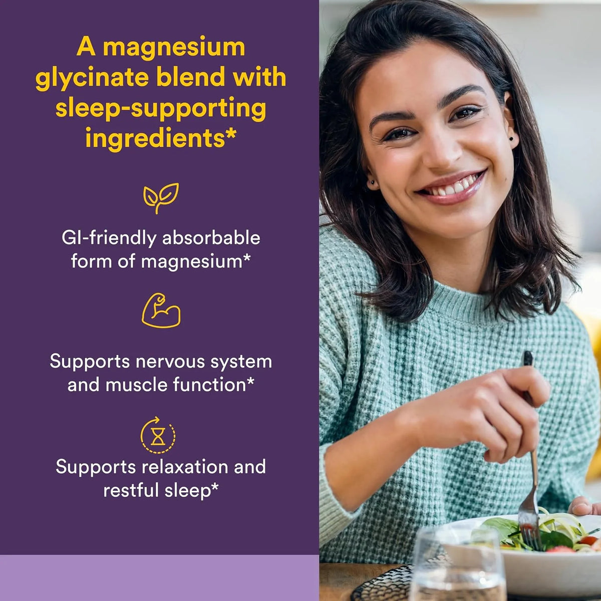 Natural Factors Stress-Relax Nighttime Magnesium GLYCINATE, 120g