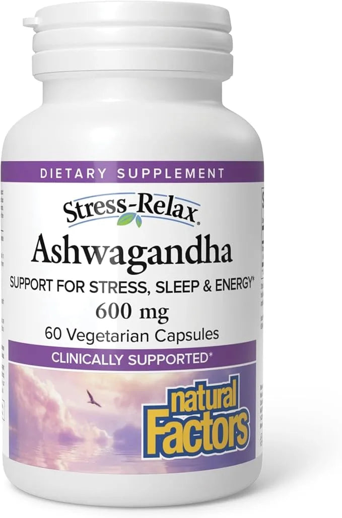 NATURAL FACTORS  Stress-Relax Ashwagandha KSM-66 600 mg