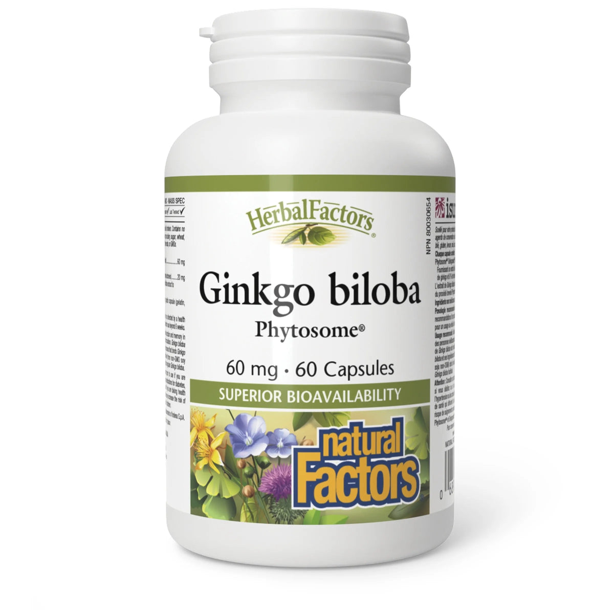 NATURAL FACTORS Ginkgo Biloba Phytosome 60 mg