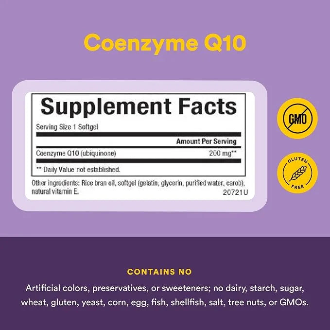 Natural Factors Coenzyme Q10 200 Mg 60 Softgel
