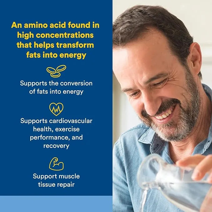 Natural Factors, L-Carnitine 500 mg, Energy Support, 60 Capsules (60 Servings) Fat → fuel · recovery