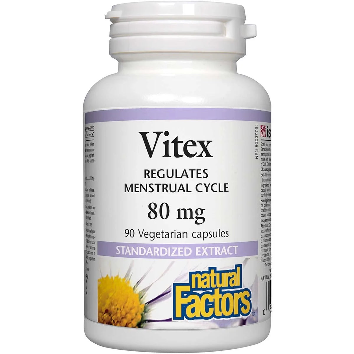 Natural Factors  Vitex Standardized Extract 80 mg (PMS.CYCLE)