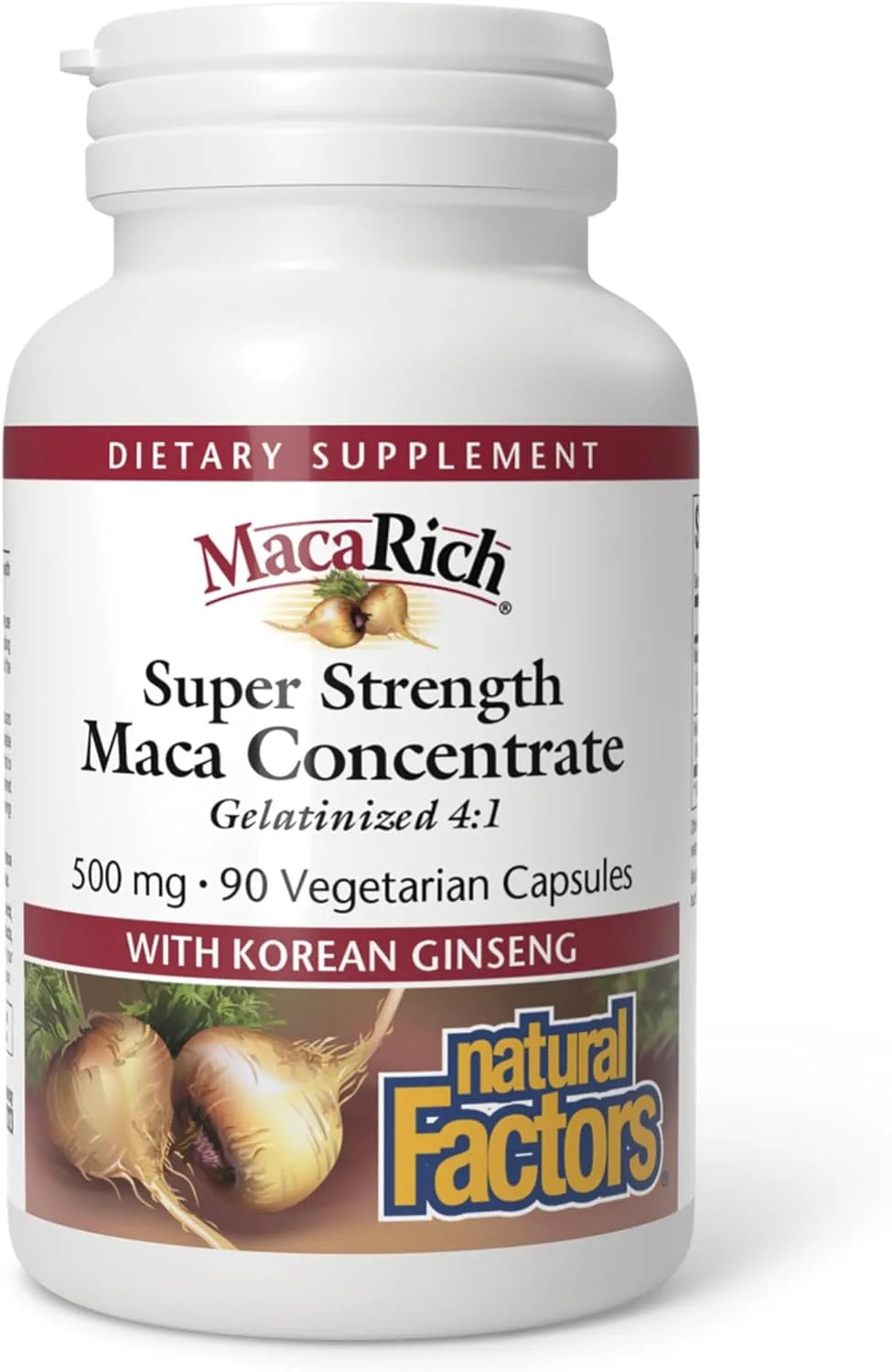 Natural Factors Macarich 500mg Veg Capsules 90's  (Energy · libido)