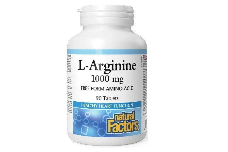 Natural Factors L-Arginine 1000 mg, 90 Veg Capsules (Nitric oxide · blood flow)