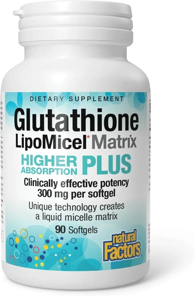 Natural Factors Glutathione LipoMicel Matrix 300 mg, 90 Softgels (Master antioxidant)