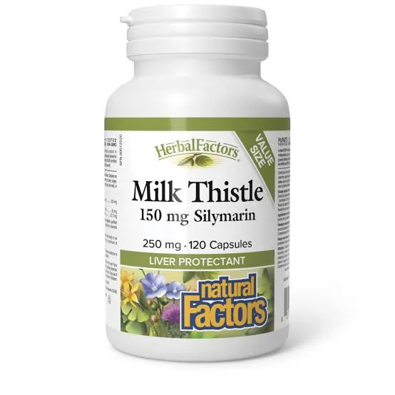 Natural Factors Milk Thistle 250mg Caps 120's - Antioxidant