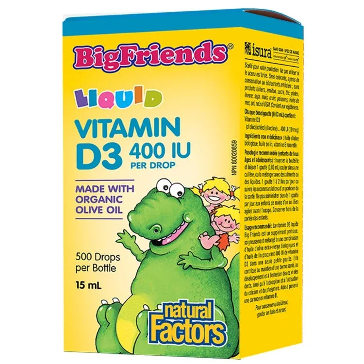 Natural Factors Big Friends Vitamin D3 400iu 15ml